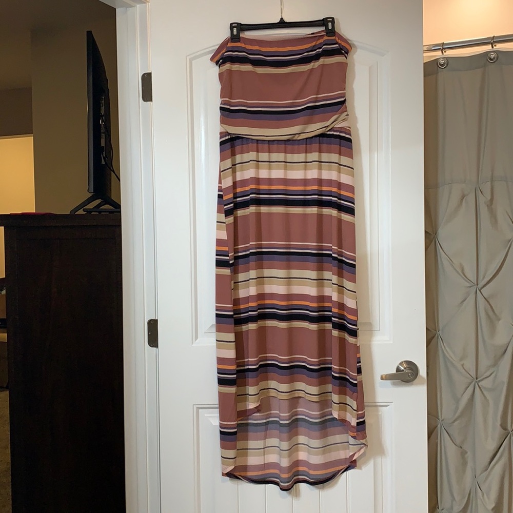 Strapless high-low dress